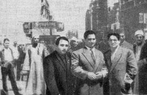 Каир, 1954 год. Р.Чимишкян, С.Файяд, Д.Иванов (с лева на право) на улицах Каира.
